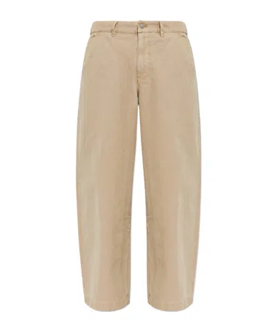 Allsaints Multiple-pockets Wide-leg Jeans In Neutral