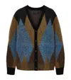 Allsaints Bernie Argyle-pattern Cardigan In Brown