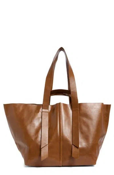 Allsaints Jacqueline Leather Tote In Brown