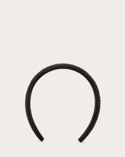 Allsaints Jada Beaded Headband In Black