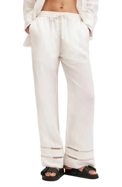 Allsaints Jade Drawstring Pants In Ecru White