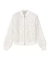 Allsaints Jade Embroidered Bomber Jacket In White