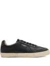 Allsaints Jaimee Leather Low-top Sneakers In Blue