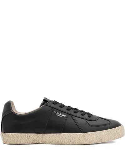 Allsaints Jaimee Leather Low-top Sneakers In Blue