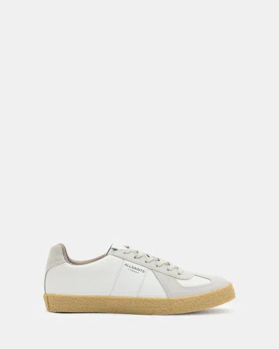 Allsaints Jaimee Low Top Leather Sneakers In White