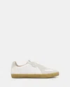 Allsaints Jaimee Low Top Leather Sneakers In White/gum
