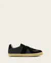 Allsaints Mens Black Jaimee Panelled Suede Low-top Trainers In Multi