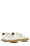 Allsaints Jaimee Low Top Leather Sneakers In White/gum