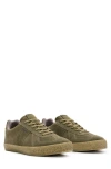 Allsaints Jaimee Low Top Suede Sneaker In Khaki Green/gu