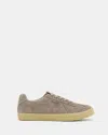 Allsaints Jaimee Low Top Suede Trainers In Taupe Grey