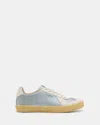 Allsaints Jaimee Metallic Leather Sneakers In Silver