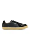 Allsaints Womens Black Jaimee Logo-embossed Leather Low-top Trainers In Black