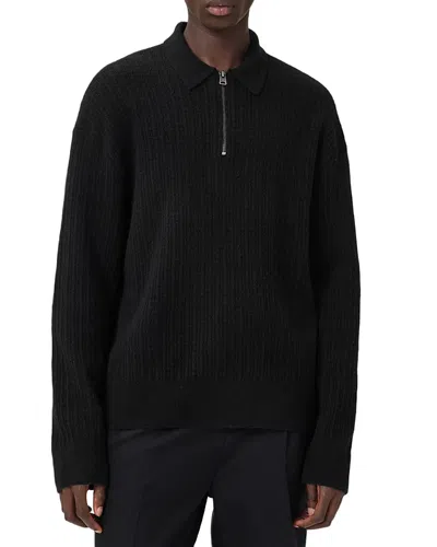 Allsaints Jakob Polo Sweater In Black