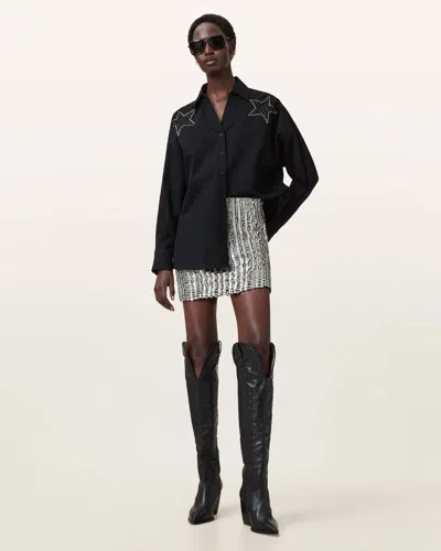 Allsaints Jamilia Embellished Mini Skirt,