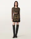 Allsaints Jamilia Embellished Mini Skirt In Brown