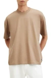 Allsaints Jace Oversized Crew Neck T-shirt In Moorland Brown