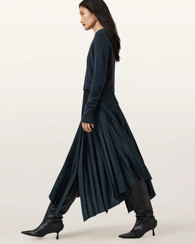 Allsaints Jax 2-in-1 Maxi Dress In Blue