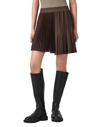 Allsaints Jax Mini Skirt In Brown