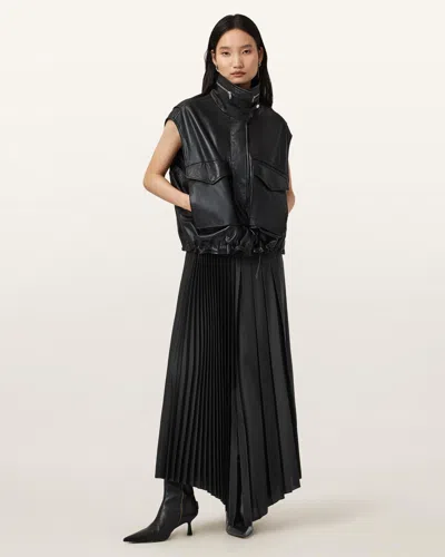 ALLSAINTS WOMEN'S JAX PLEATED MIDI SKIRT