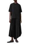 Allsaints Jax Short Sleeve Top & Pleated Sleeveless Dress In Black
