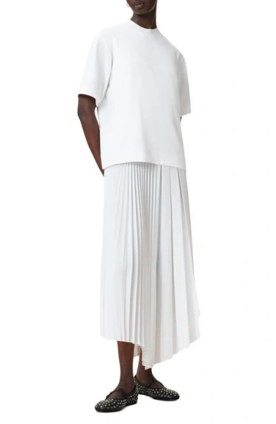 Allsaints Jax Short Sleeve Top & Pleated Sleeveless Dress In White