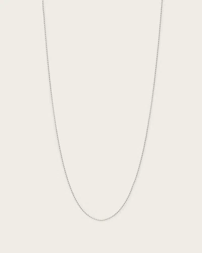 Allsaints Jay Ball Chain Extra Large Necklace In Silver