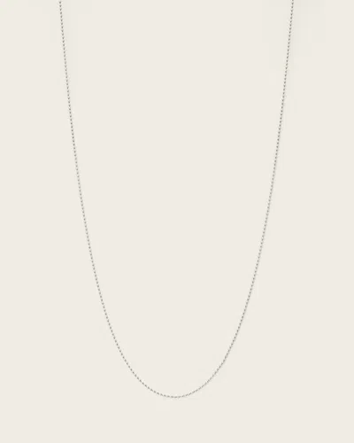 Allsaints Jay Ball Chain Large Necklace In Metallic