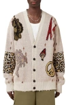 Allsaints Jay Distressed Jacquard Cardigan