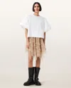 Allsaints Jayde Ruffled Tulle Mini Skirt,