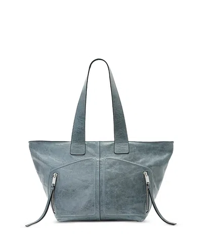 Allsaints Jean Rey Large Leather Tote Bag In Gray