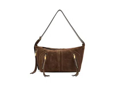 Allsaints Jean Rey Suede Shoulder Shoulder Handbags Sugar Brown: One Size