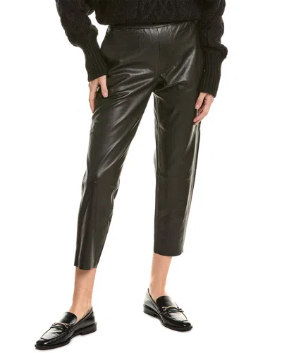 Allsaints Jen Leather Jogger In Black