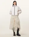 Allsaints Jen Tulle Maxi Skirt In Tofu White