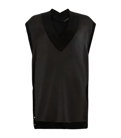 ALLSAINTS JERSEY STUDDED BERN TANK TOP