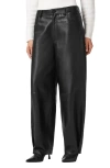 Allsaints Jett Barrel Leg Leather Pants In Black