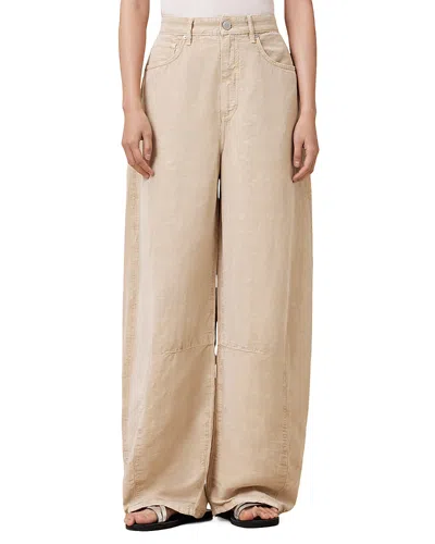 Allsaints Jett Barrel Jeans In Cream White