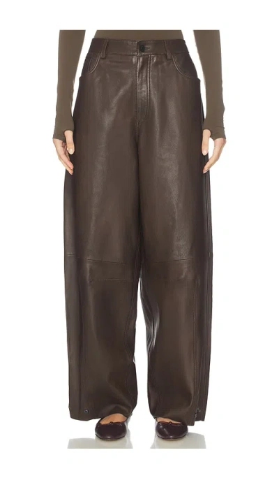 Allsaints Jett Lea Trouser In Brown