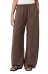 Allsaints Jett Pull On Wide Leg Pants In Brown