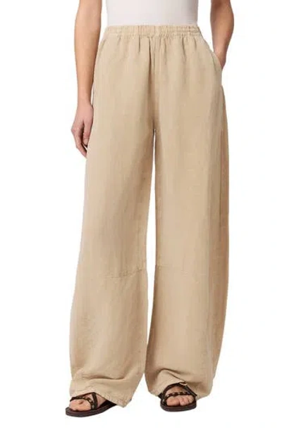 Allsaints Jett Wide Leg Pull-on Pants In Sand Brown
