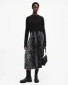 Allsaints Jinx 2-in-1 Printed Pleated Maxi Dress In Jinx Taupe Brown