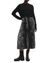 Allsaints Jinx 2-in-1 Printed Pleated Maxi Dress In Jinx Taupe