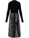 Allsaints Jinx 2-in-1 Printed Pleated Maxi Dress In 褐色