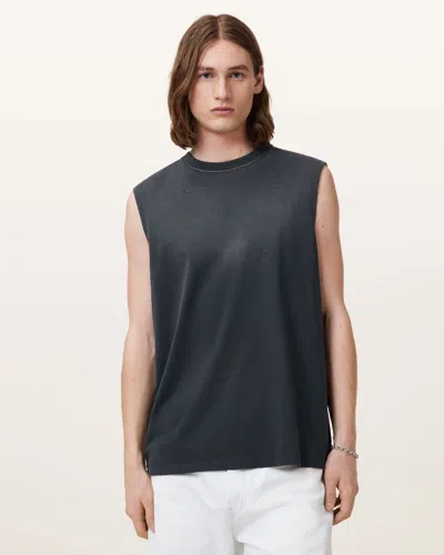 Allsaints Jonah Sleeveless Round Neck T-shirt In Black