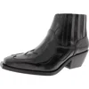 Allsaints Jonty Boot Womens Stretch Leather Booties In Black
