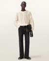Allsaints Josif Oversized Wool Sweater In White