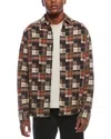 Allsaints Jude Patchwork Plaid Flannel Button-up Shirt In Brown