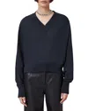 Shop Allsaints Julieana V Neck Sweater In Ink Blue