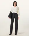 Allsaints Julieana V Neck Wool Jumper In Chalk White