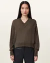 Allsaints Julieana Merino Wool Sweater In Walnut Brown