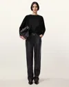 Allsaints Julieana V Neck Wrap Jumper In Black